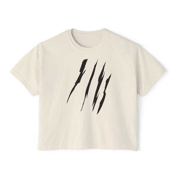 Effete Feline Claw Marks Scratch Women Boxy Tee