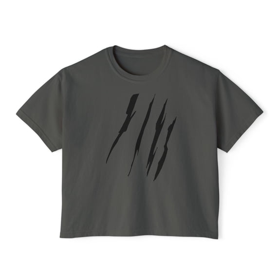 Effete Feline Claw Marks Scratch Women Boxy Tee