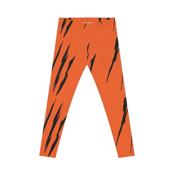 Effete Feline Claw Marks Scratch Women Casual Leggings (AOP)