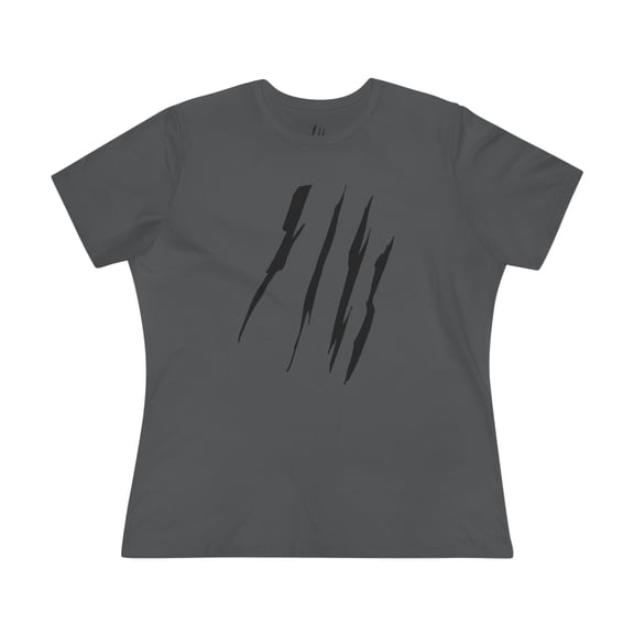 Effete Feline Claw Marks Scratch Women Cotton Tee