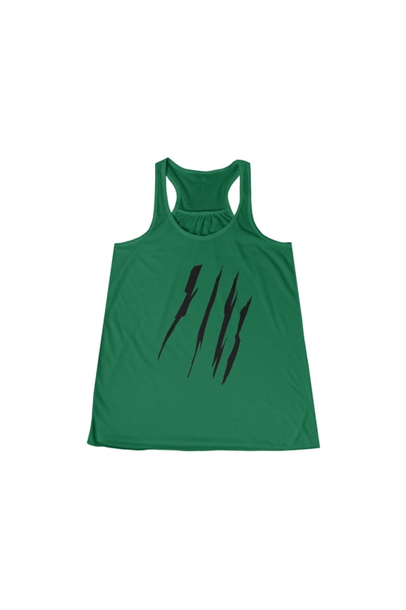 Effete Feline Claw Marks Scratch Women Flowy Racerback Tank