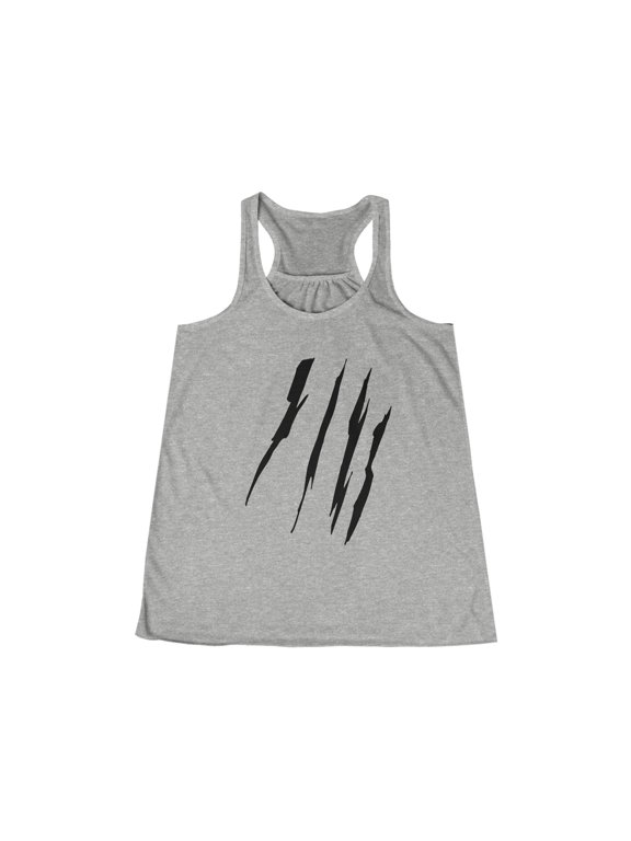 Effete Feline Claw Marks Scratch Women Flowy Racerback Tank