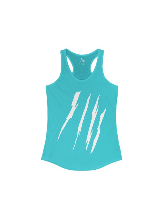 Effete Feline Claw Marks Scratch Women Ideal Racerback Tank