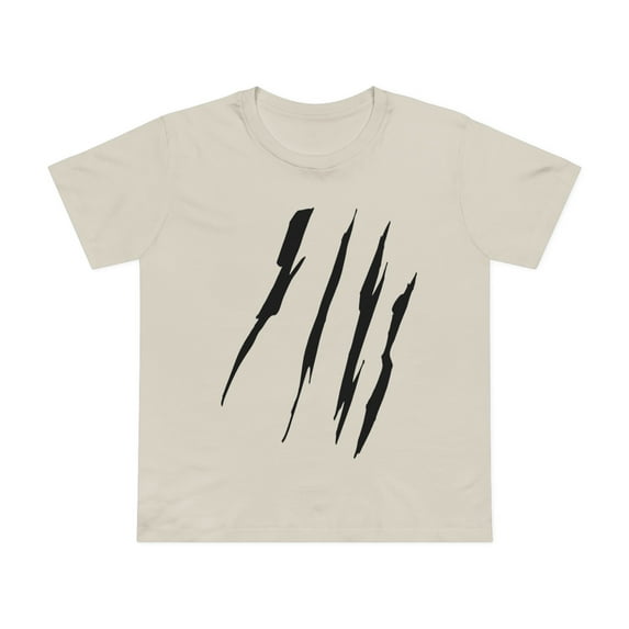 Effete Feline Claw Marks Scratch Women Maple Tee
