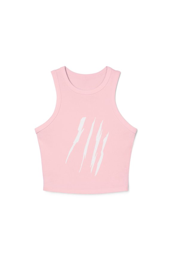 Effete Feline Claw Marks Scratch Women Micro Rib Racer Tank Top