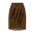 thumbnail image 1 of Effete Feline Claw Marks Scratch Women Pencil Skirt (AOP), 1 of 7