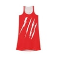 thumbnail image 1 of Effete Feline Claw Marks Scratch Women Racerback Dress (AOP), 1 of 6
