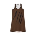 thumbnail image 1 of Effete Feline Claw Marks Scratch Women Racerback Dress (AOP), 1 of 6