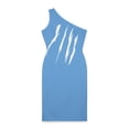 thumbnail image 1 of Effete Feline Claw Marks Scratch Women Shoulder Dress (AOP), 1 of 6