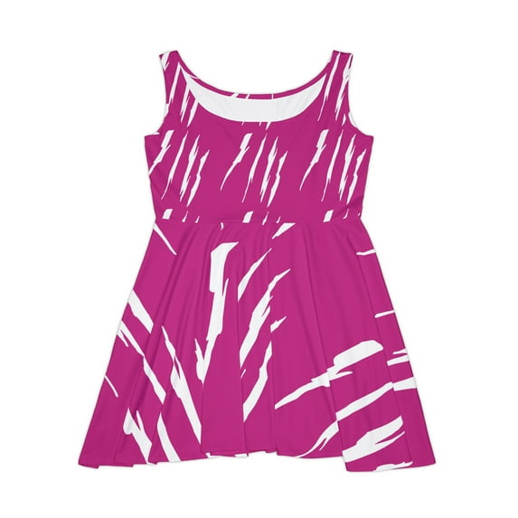 Effete Feline Claw Marks Scratch Women Skater Dress (AOP)