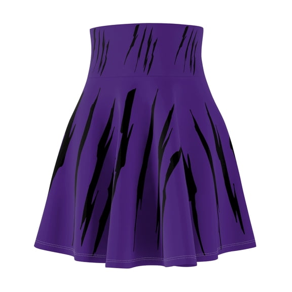 Effete Feline Claw Marks Scratch Women Skater Skirt (AOP)
