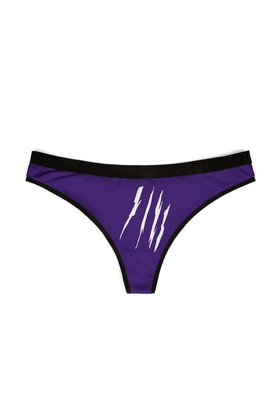 Effete Feline Claw Marks Scratch Women Thongs (AOP)
