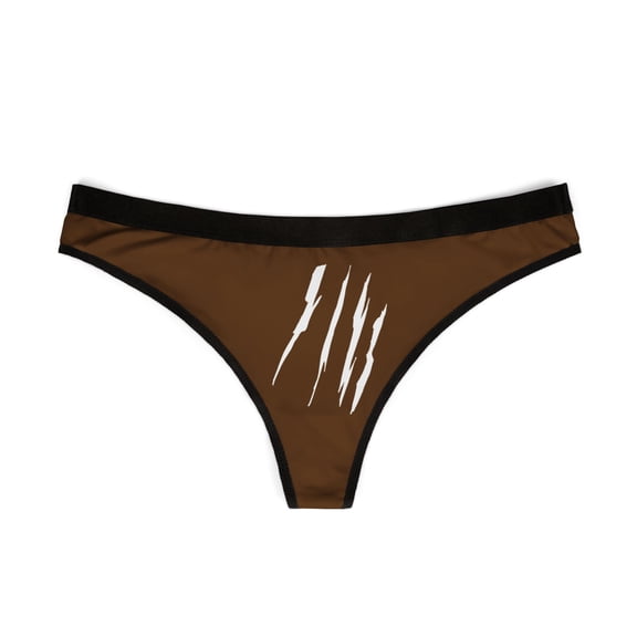 Effete Feline Claw Marks Scratch Women Thongs (AOP)