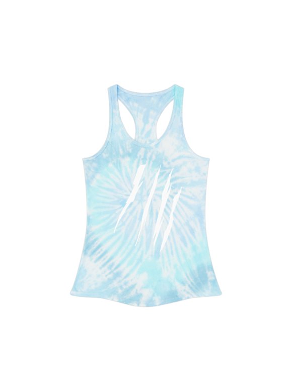 Effete Feline Claw Marks Scratch Women Tie-Dye Racerback Tank Top