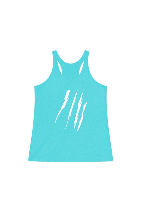 Effete Feline Claw Marks Scratch Women Tri-Blend Racerback Tank Top