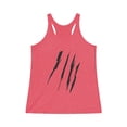 thumbnail image 1 of Effete Feline Claw Marks Scratch Women Tri-Blend Racerback Tank Top, 1 of 1