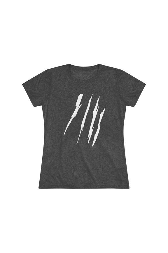 Effete Feline Claw Marks Scratch Women Tri-blend Tee