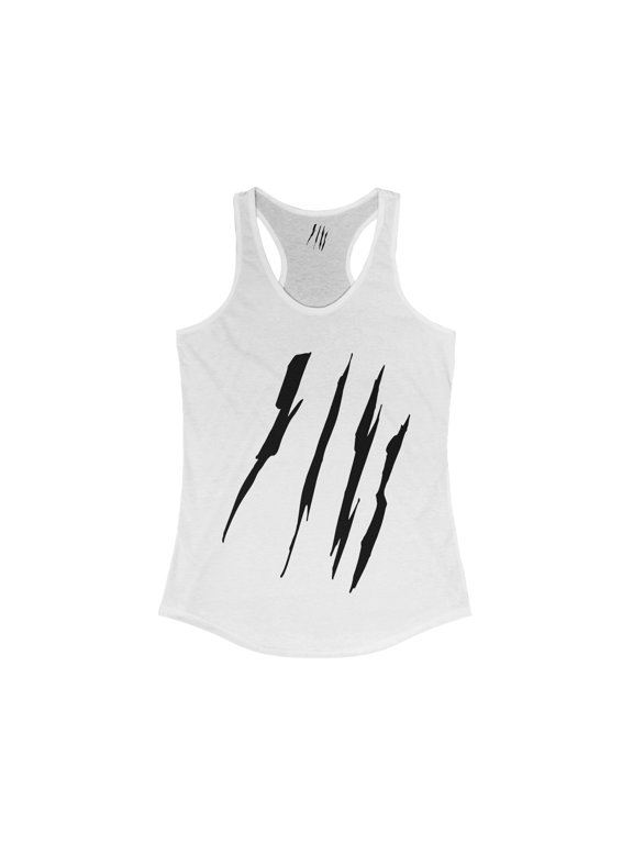Effete Feline Claw Marks Scratch Women Ideal Racerback Tank