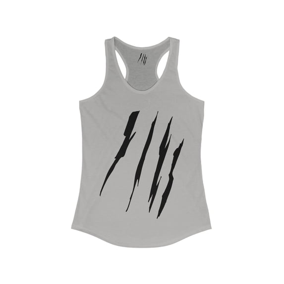 Effete Feline Claw Marks Scratch Women Ideal Racerback Tank