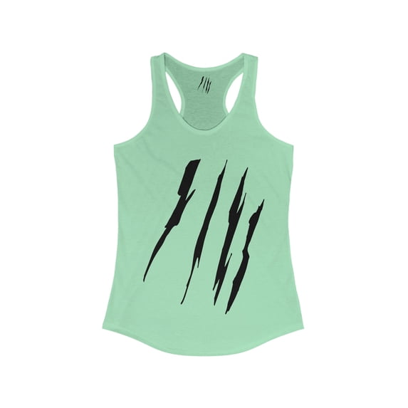 Effete Feline Claw Marks Scratch Women Ideal Racerback Tank