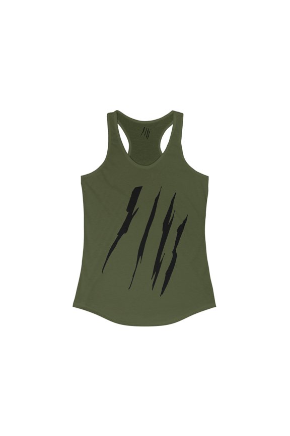 Effete Feline Claw Marks Scratch Women Ideal Racerback Tank