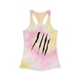thumbnail image 1 of Effete Feline Claw Marks Scratch Women Tie-Dye Racerback Tank Top, 1 of 3