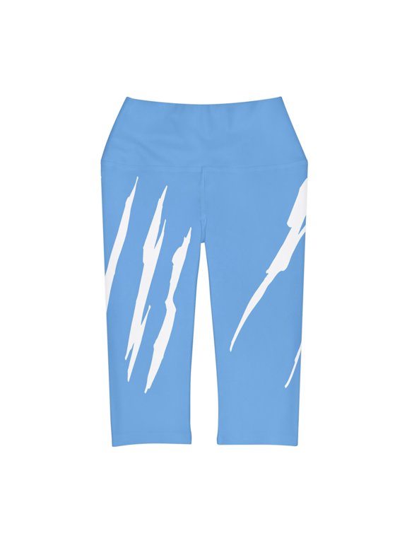 Effete Feline Claw Marks Scratch Yoga Capri Leggings (AOP)