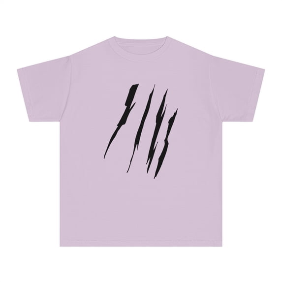 Effete Feline Claw Marks Scratch Youth Midweight Tee