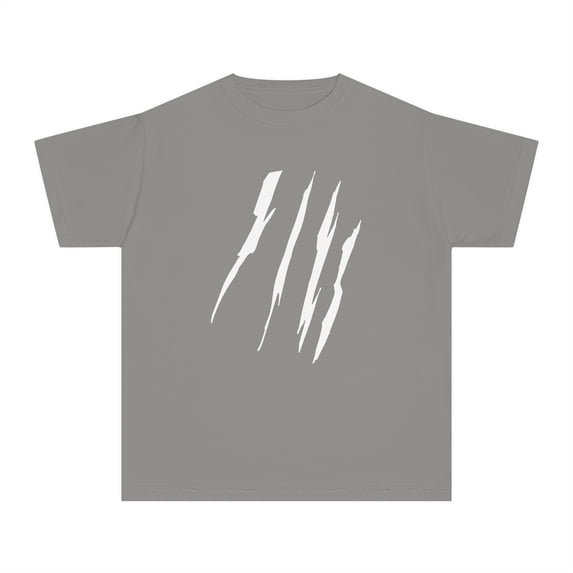 Effete Feline Claw Marks Scratch Youth Midweight Tee