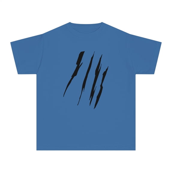 Effete Feline Claw Marks Scratch Youth Midweight Tee