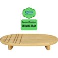 thumbnail image 1 of Effetto Bamboo Wooden Serving Tray | Bamboo Breakfast Oval Rustic Wooden Platter with Anti-Skid Base & Smooth Finsh | Tea Coffee Food Wooden Footed Tray for Kitchen, Living Room, Bar, Parties, 1 of 5