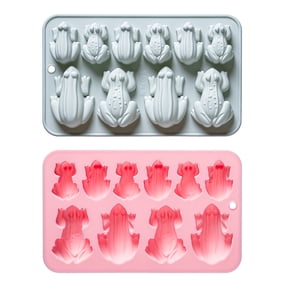 Efficient 10 Cavity Candy Mold Grade Silicone Frogs Shape Chocolate Mold Portable Confectionery Baking Supplies