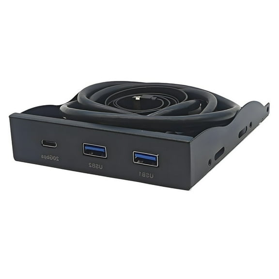 Efficient 19Pin to USB 3.2 and Type C Port Panel for Data Transfers