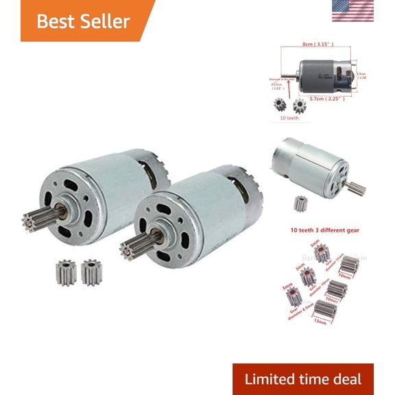 Efficient 2 Pcs RS550 Motors - 40000 RPM 12V Power for Quality Performance