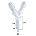 thumbnail image 1 of Efficient And Y-Shaped Tee Connector Hose Barb Fitting For Drip, 1 of 9