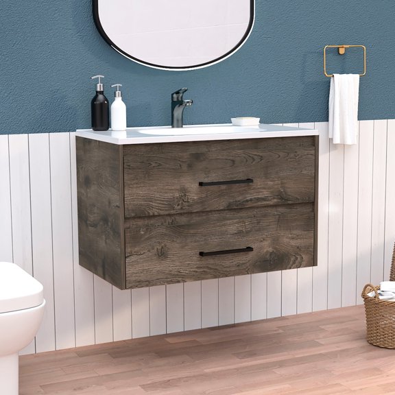 Efficient Assembly & Durable Design - Floating Bathroom Vanity for Easy DIY Setup