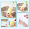 thumbnail image 1 of Efficient Bottle Cleaning Brush Set with Sponge for Standard Wide Mouth Bottles - Cleaning Tool, 1 of 8