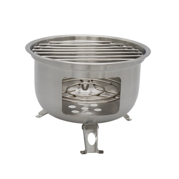 Efficient Burning Stove Charcoal Grills Stainless Steel Backpacking Stove for Grilling Boiling and Roasting Outdoors