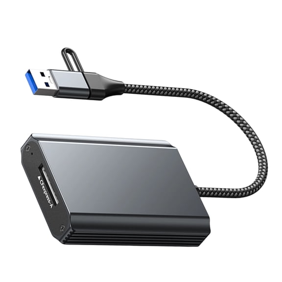Efficient CFe Type B/TypeA/ Card Reader Equipped With USB A And USB C Port Delivering 10Gbps Transfer Aluminum Body Heat Dissipation Plugs And Play