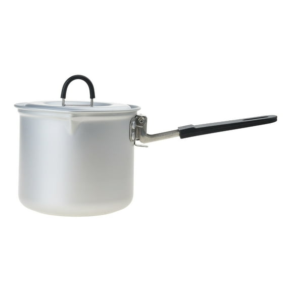 Efficient Camping Kettle Stable Silver Coffee Pots for Camping, Backpacking, and Outdoors Cooking with Foldable Handle