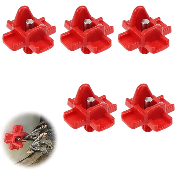 Chicken Quail Waterer, Strong and Durable Automatic Nipples, Stainless Steel Lever for Rust-Free Performance, Dribble Dish Minimizes Wastage