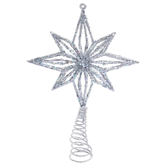 Efficient Christmas Tree Toppers Star Ornament Crafted From Sturdy Metal With Stable Base Designs