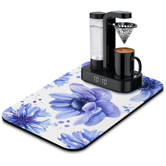 Efficient Coffee Drying Mats for Kitchen (19.5x12)- Heat Resistant, Non-Slip, Absorbent Reversible Diatom Mud Mat, Perfect for Drying & Protecting Countertops