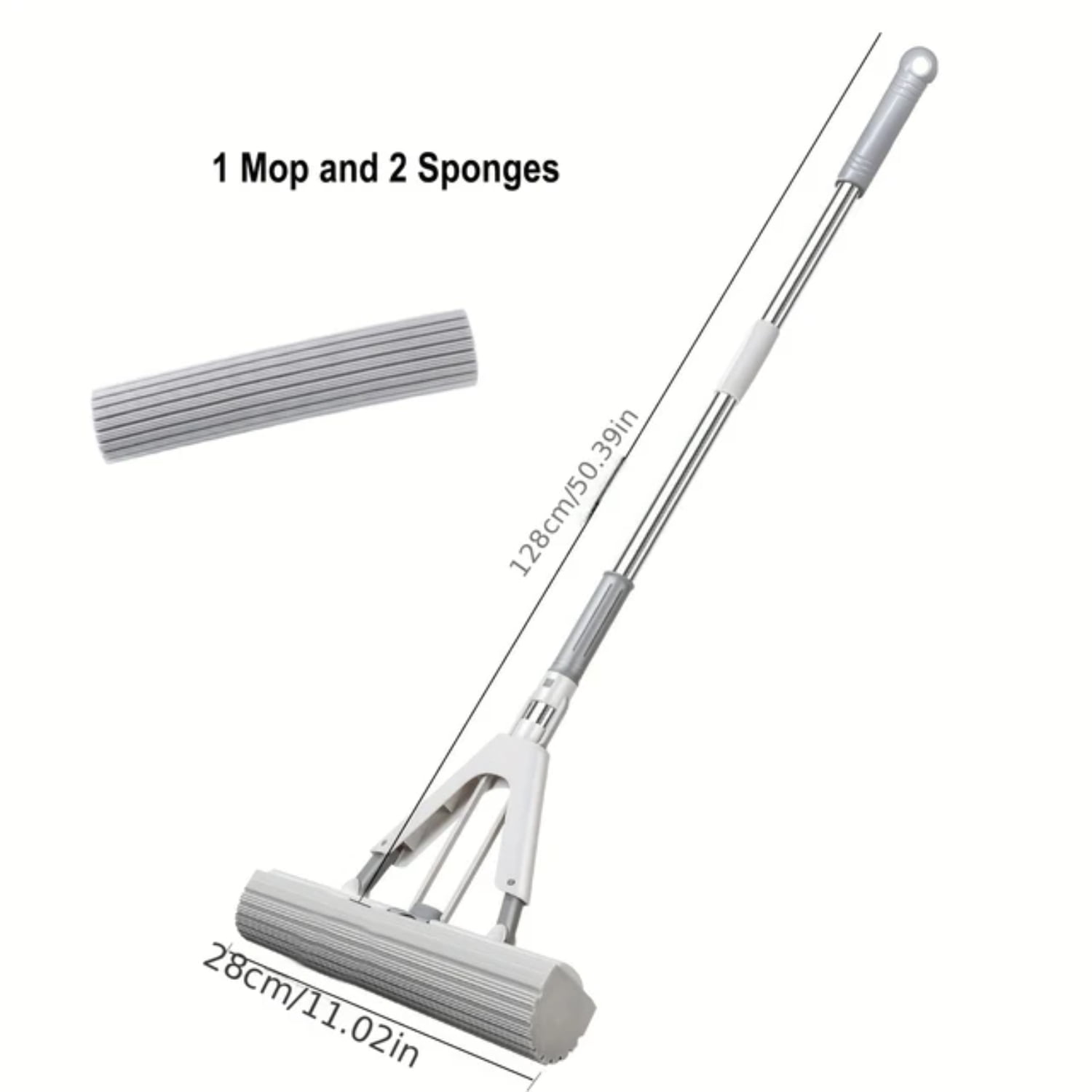 Efficient and Convenient Retractable SelfTwisting Sponge Mop for