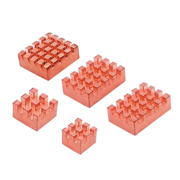 Efficient Cooling Pad Copper Heatsinks 5Pcs Pack For Banana Pi OpenWrtOne Cooling Long Use for Development Board