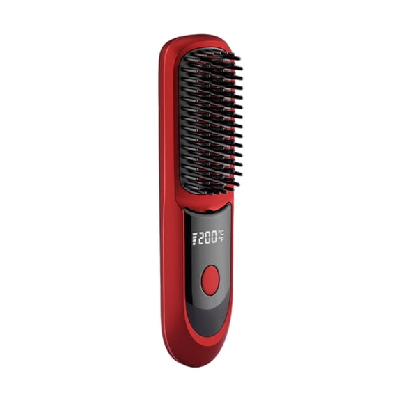Efficient Cordless Straightening Brush With Generator And Quick Heating For Various Hair Types