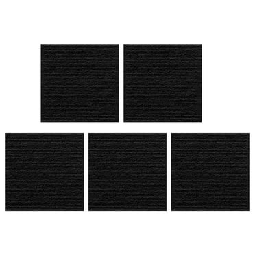 Efficient Coverage with Five Pack of Non Slip Carpet Tiles at Size 300cm2 black