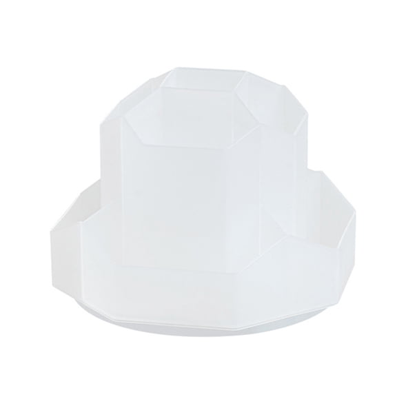 Efficient Desk Companion, Rotating Organizer, Large Capacity Stationery Box, Clear Visibility For Desktop Storage, Multi-Compartment Design, 360 Degree Rotation, Durable Material