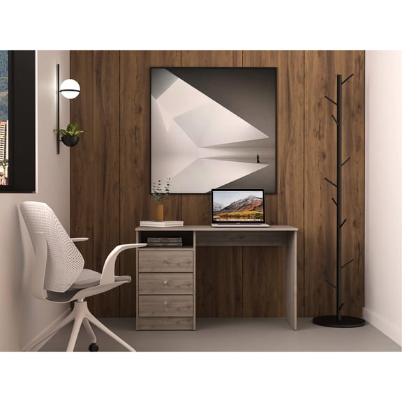 Efficient Desktop Setup - Keep Home Office Tidy with Drawers and Shelf