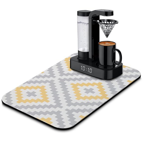 Efficient Dish Drying Mat Large 19.5x12in Coffee Pad Made with Diatom Ooze, Perfect for Kitchen Counters